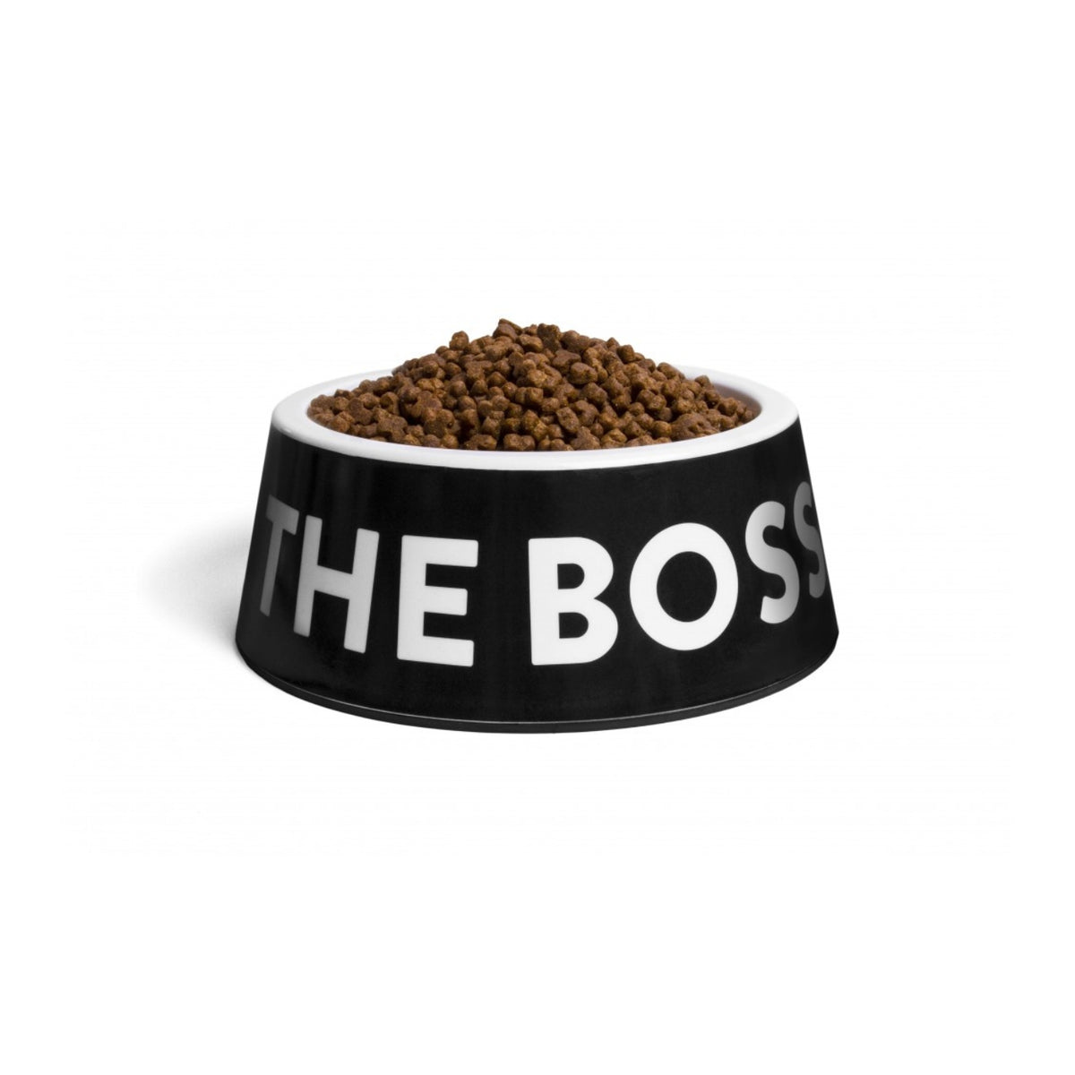 Zee.Dog Ciotola per Cani in Melamina "I'm The Boss" Nera