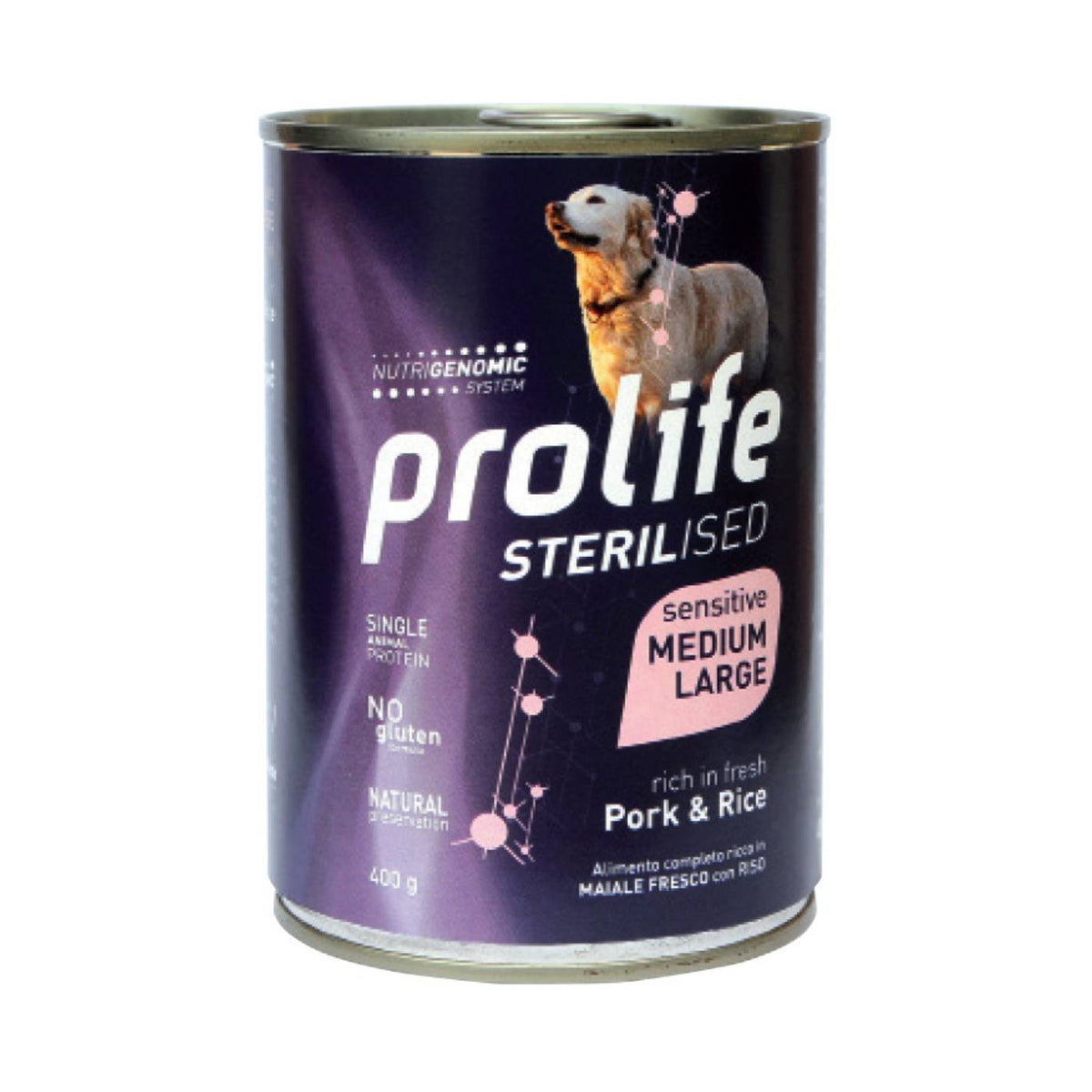 Prolife® Sterilized Sensitive Maiale e Riso per Cani 400 g
