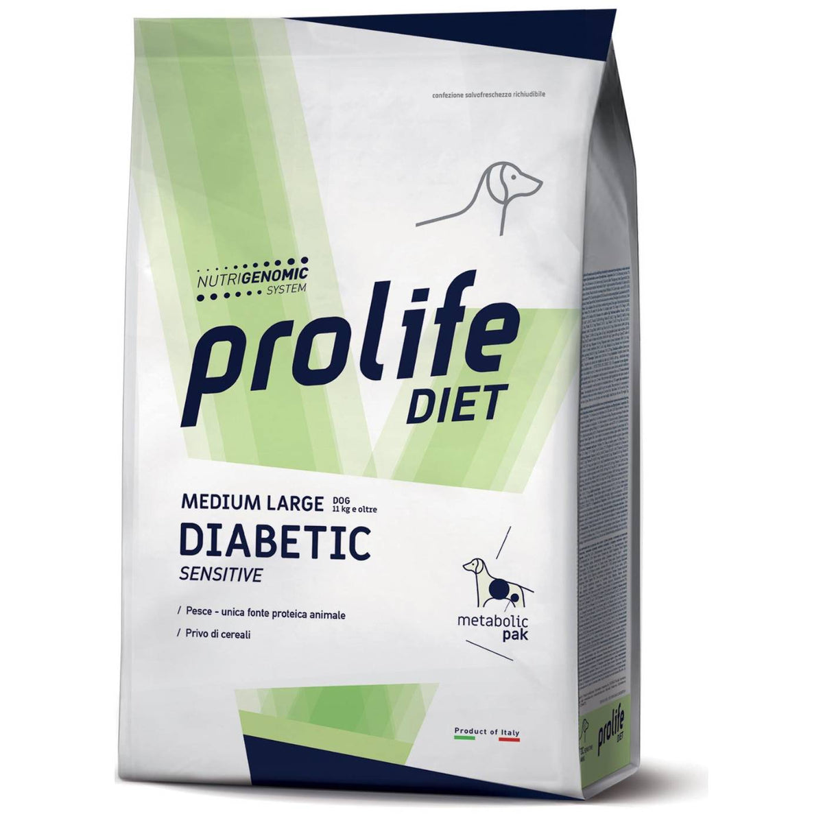 Prolife Diet Dog Diabetic Sensitive Medium Large per Cani 8 Kg
