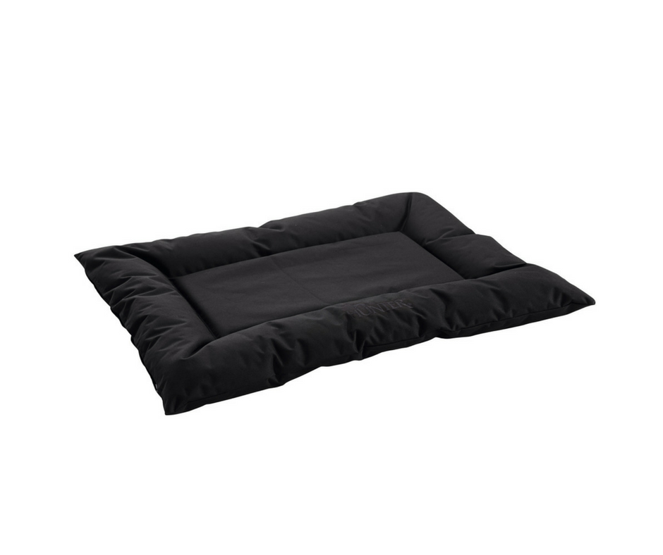 Hunter Cuscino Letto per Cani Gent Antibatterico Nero 80 x 60 cm