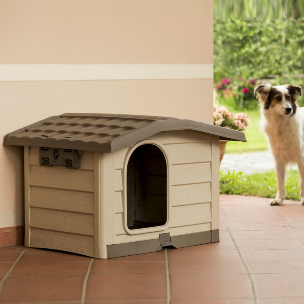 Bama Pet Cuccia per Cani da Esterno Bungalow Beige Bama Pet