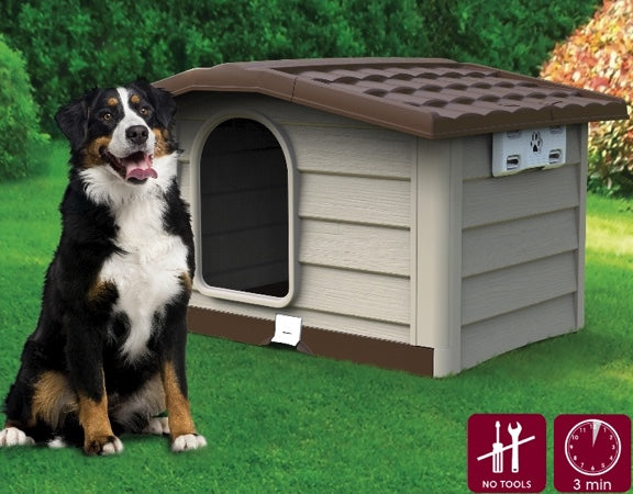 Bama Pet Cuccia per Cani da Esterno Bungalow Beige Bama Pet