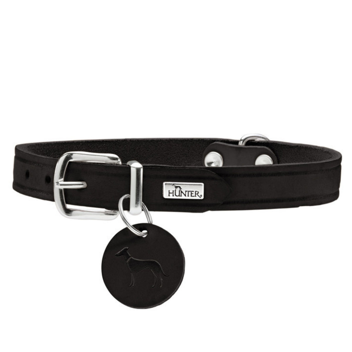 Hunter Collare in Pelle per Cani Aalborg Nero