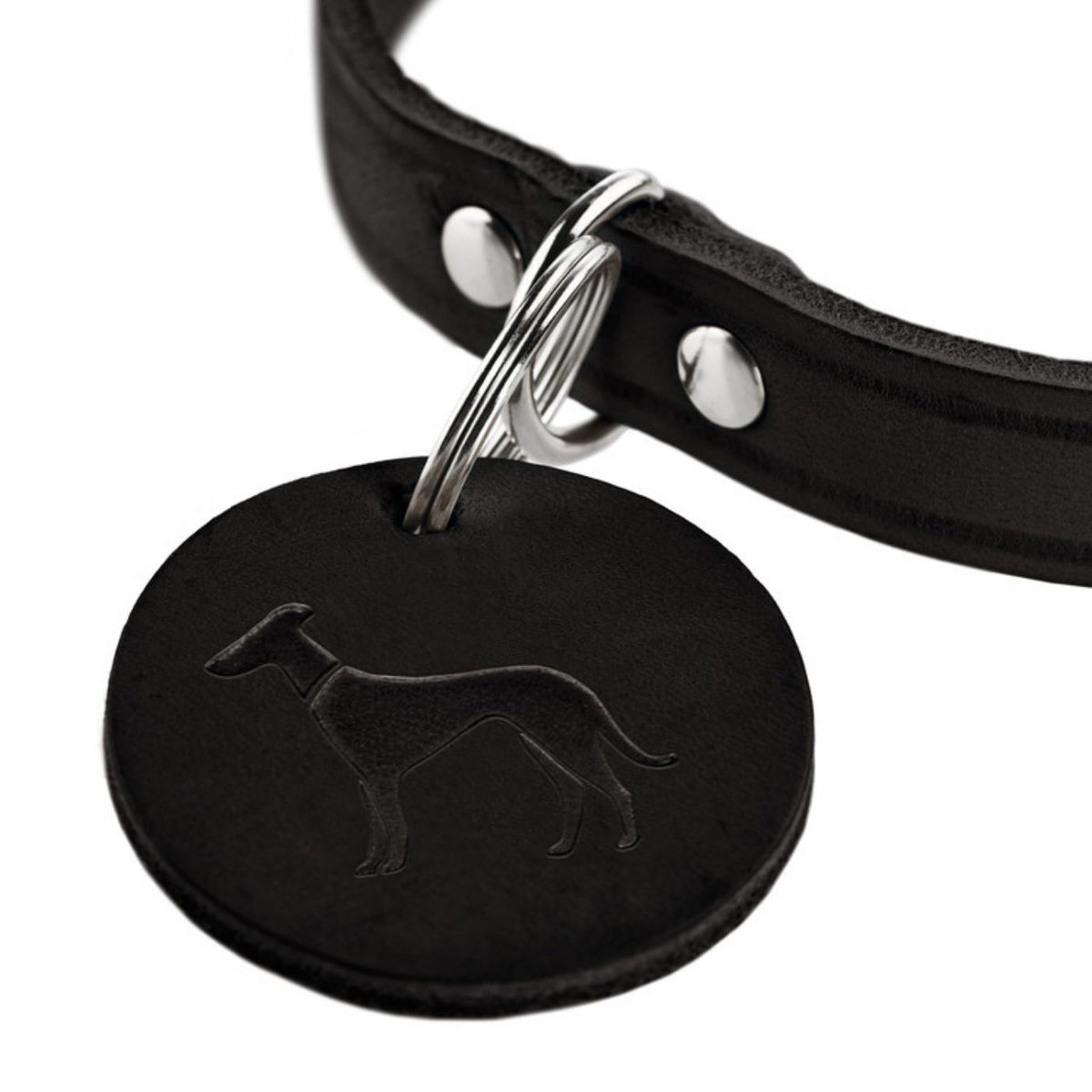 Hunter Collare in Pelle per Cani Aalborg Nero