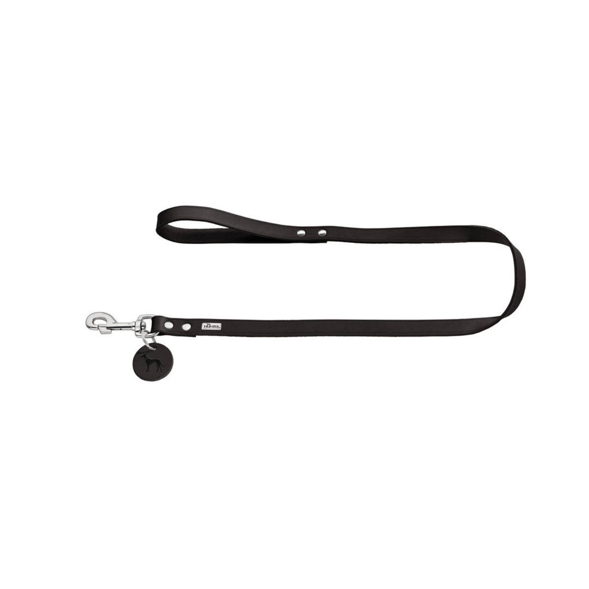 Hunter Guinzaglio per Cani in Pelle Bovina 20 / 100 Nero