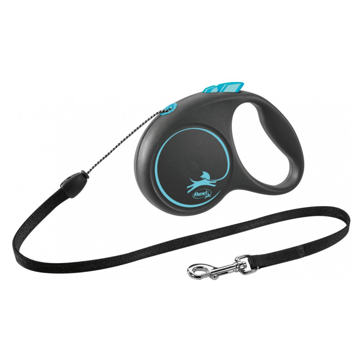 Flexi Guinzaglio per Cani in Corda S 5 mt fino a 12 Kg Black Design