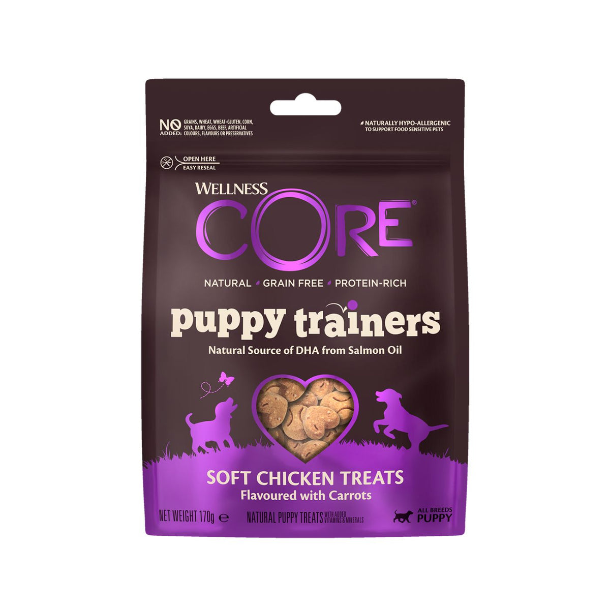 Wellness Core Training Treats Puppy Premi Addestramento per Cuccioli con Pollo con Carote 170 gr