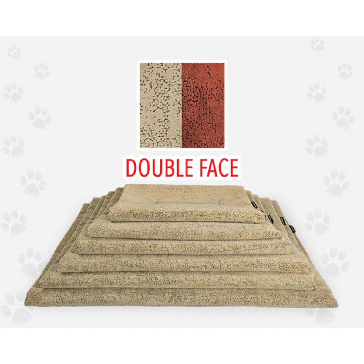 Nasonero Tappetino per Animali h.1 cm Double Face Mattone / Beige