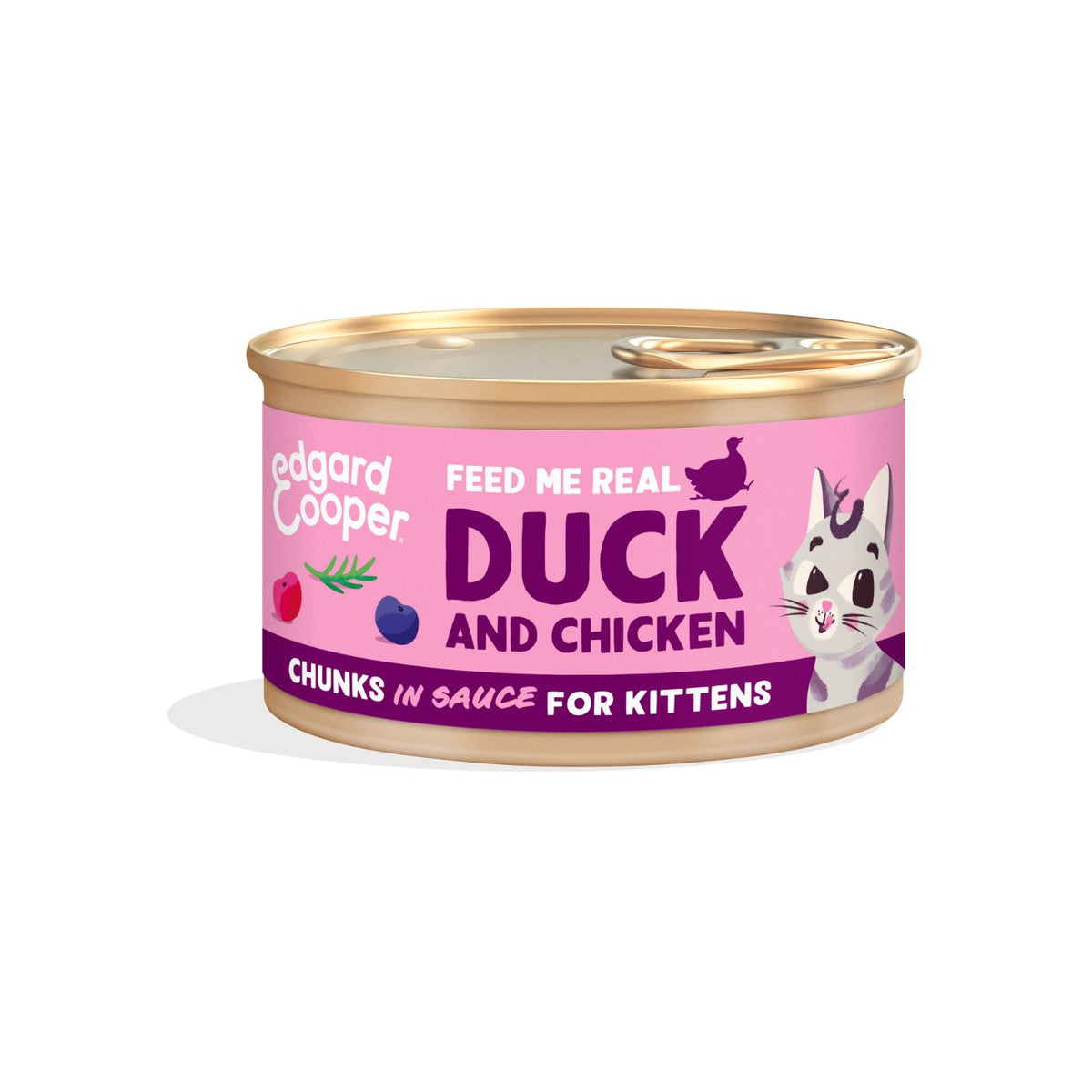 Edgard &amp; Cooper Bocconcini in Salsa Anatra e Pollo per Gattini Kittens 85 g