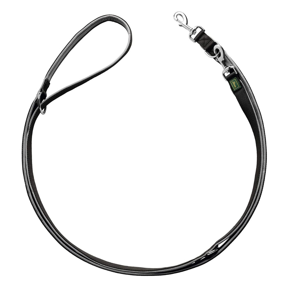 Hunter Guinzaglio per Cani Regolabile Neoprene Nero/Grigio 20 / 300 cm