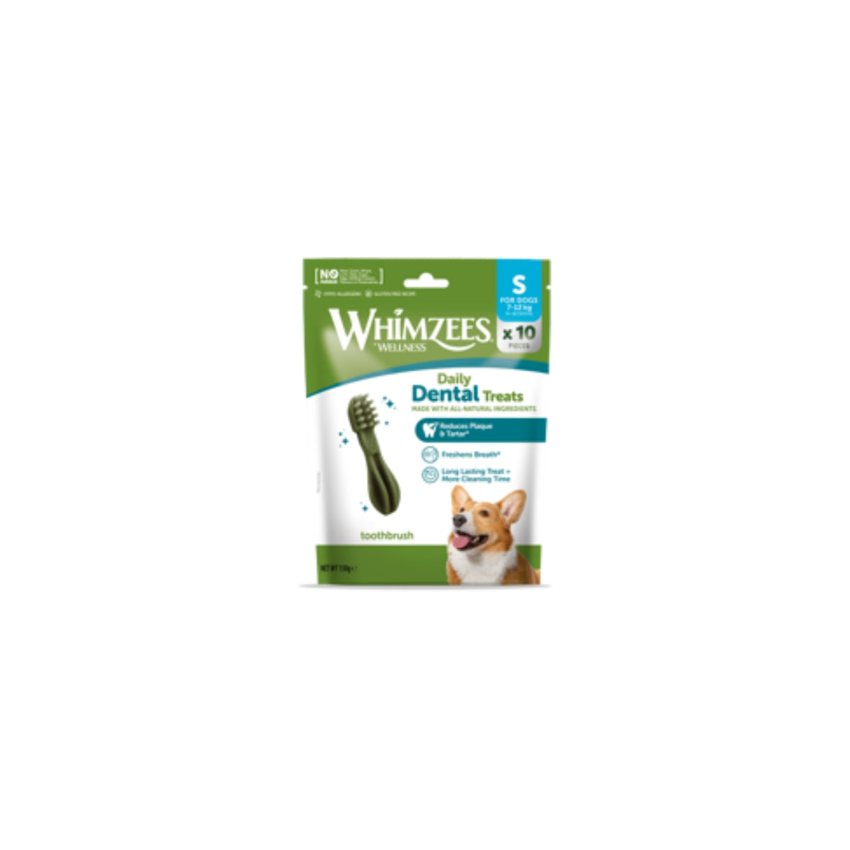 Whimzees Snack Spazzolino per Cani Snack Dentale Naturale Toothbrush Busta Discovery