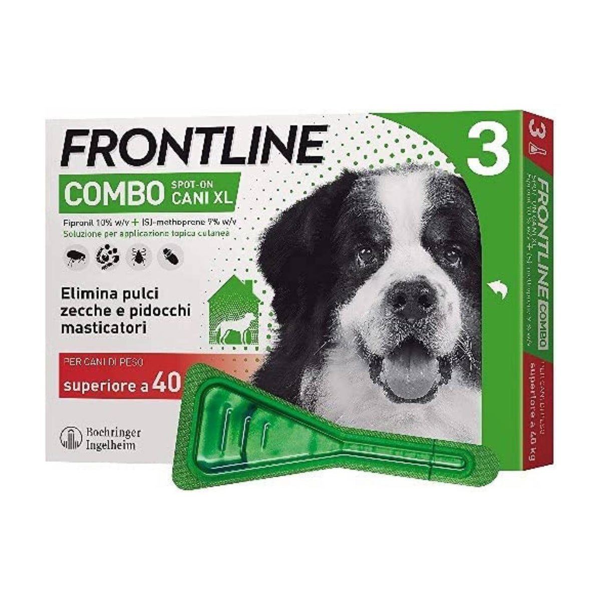 Frontline Combo Spot-On Antiparassitario per Cani 3 Pipette