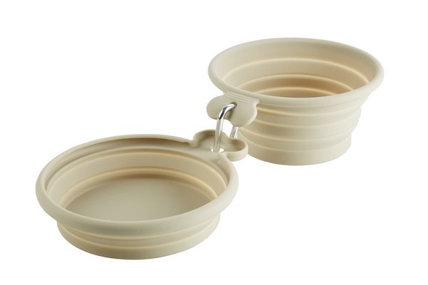 Hunter Ciotole da Viaggio in Silicone per Cani List 350 / 750 ml Beige