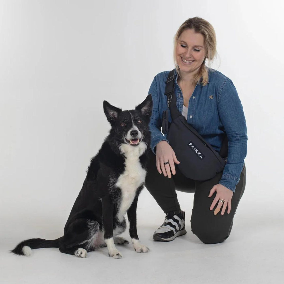 Paikka Porta Premietti Dispenser per Cani Alta Visibilità Nero