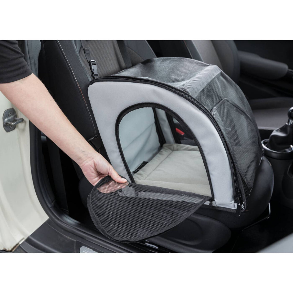 Trixie Cuccia per Auto per Cani 44 x 37 x 40 cm Grigio/Nero