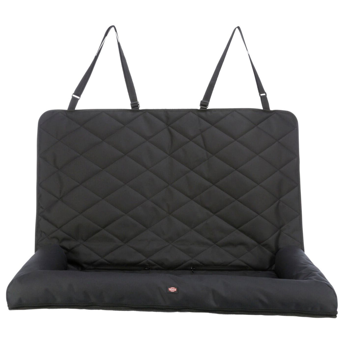 Trixie Cuscino Doppio per Cani per Auto 95 x 10 x 50 cm Nero