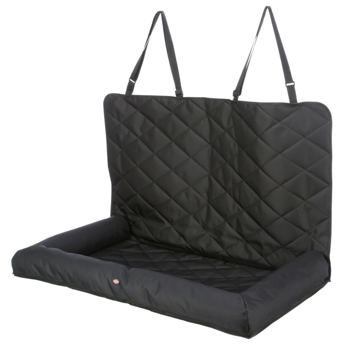 Trixie Cuscino Doppio per Cani per Auto 95 x 10 x 50 cm Nero