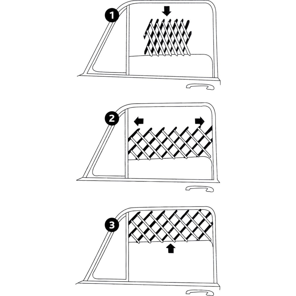 Trixie Griglia di Aerazione in Plastica per Finestrino per Automobile 30 - 110 cm
