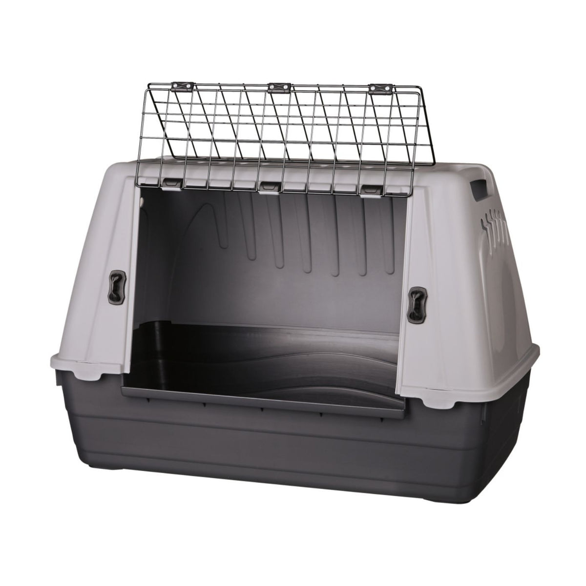 Trixie Trasportino Journey per Animali in Plastica Nero/Grigio