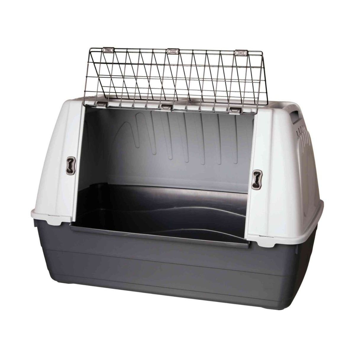 Trixie Trasportino Journey per Animali in Plastica Nero/Grigio