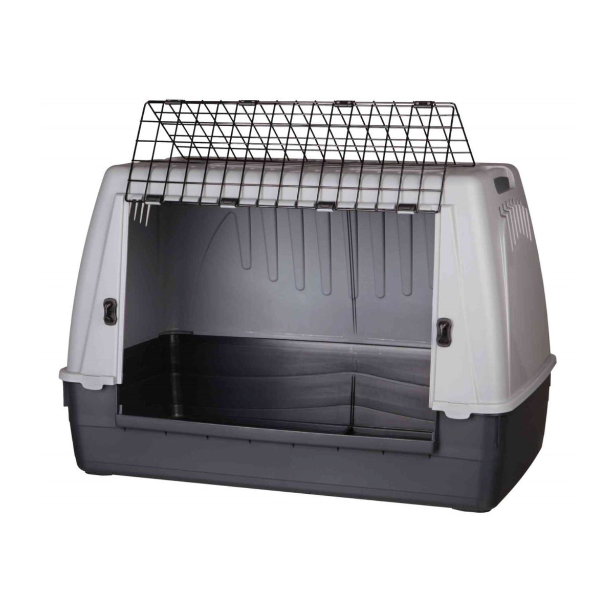 Trixie Trasportino Journey per Animali in Plastica Nero/Grigio
