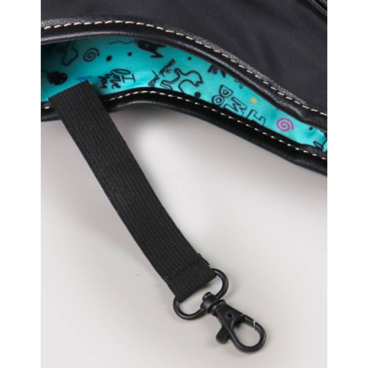United Pets Borsa Trasportino per Cani UP Bag Nera con Fodera Azzurra