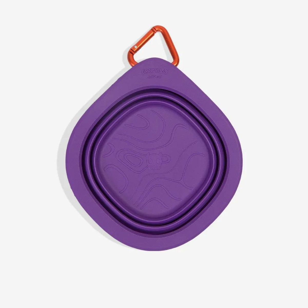 Zee.Dog Ciotola da Viaggio Pieghevole per Cani in Silicone Go Bowl 600 ml Viola