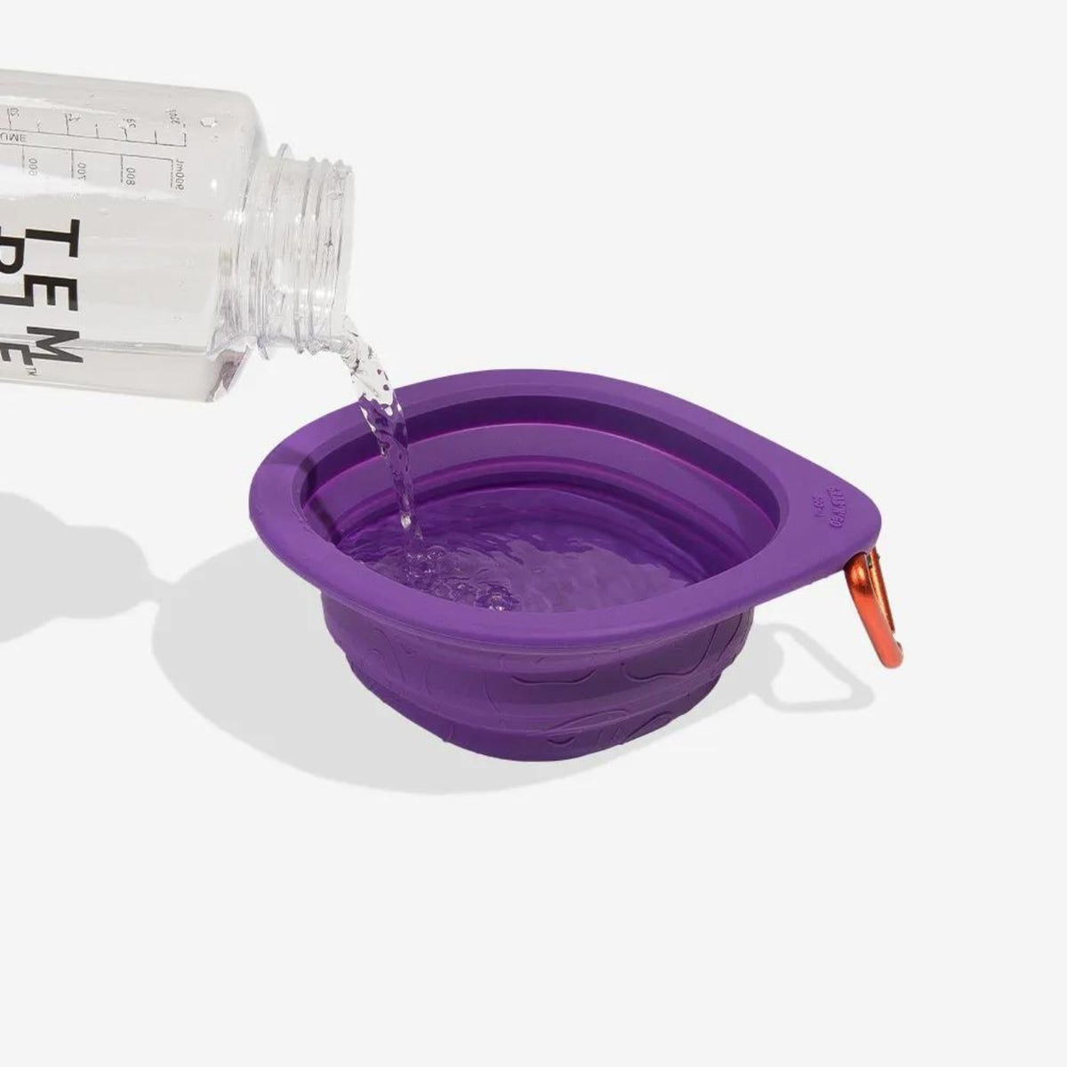 Zee.Dog Ciotola da Viaggio Pieghevole per Cani in Silicone Go Bowl 600 ml Viola