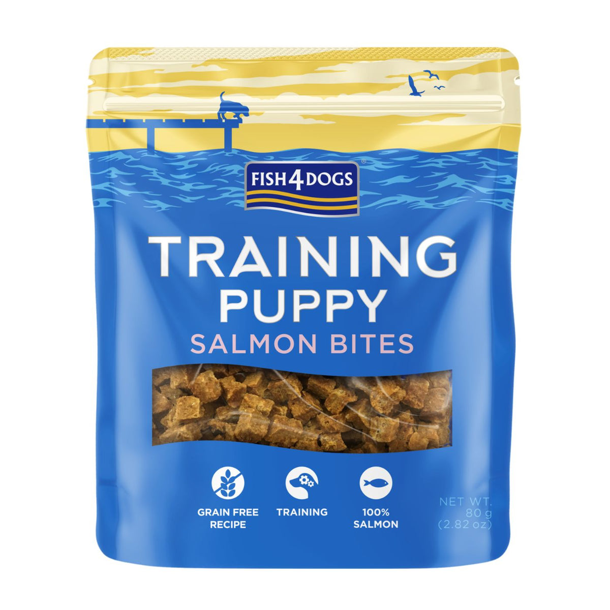 Fish4Dogs Snack Premi per Cuccioli Training Puppy Salmon Bites 80 g
